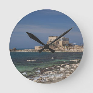Caesarea Ruinen des Hafens, erbaut von Herodes dem Runde Wanduhr