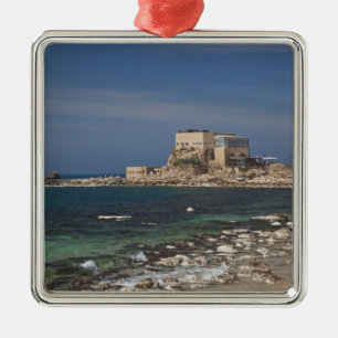Caesarea Ruinen des Hafens, erbaut von Herodes dem Silbernes Ornament