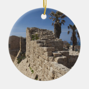 Caesarea Ruinen des von Herodes dem Großen erbaute Keramik Ornament