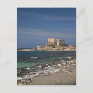 Caesarea ruins of port built by Herod the Great Postkarte