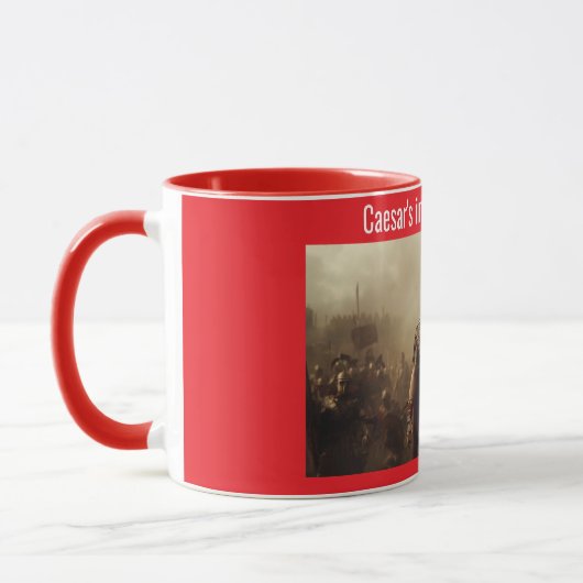 Caesars kaiserlicher Ruhm rot Tasse (Links)