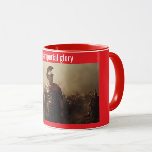 Caesars kaiserlicher Ruhm rot Tasse (VorderseiteRechts)