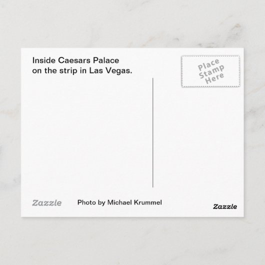 Caesars Palace Postkarte (Rückseite)