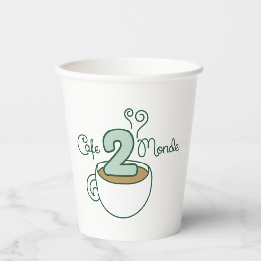 Café 2 Monde Coffee Cup Pappbecher (Vorderseite)