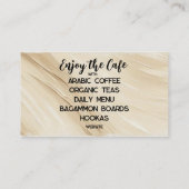 Café 3,5 Zoll x 2,0" Visitenkarte (Rückseite)