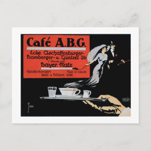 Café ABG Vintag Coffee Shop und Art Postkarte