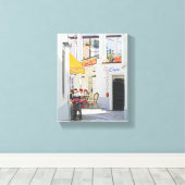 Café Al Porto Leinwanddruck (Insitu (Holzboden))