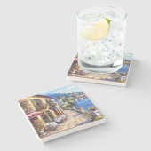 Café Al Porto Steinuntersetzer (Seitenansicht)