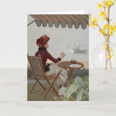 Café am Meer | Jean Béraud Karte (Gelbe Blume)