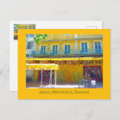 Café, Arles, Provence Postkarte (Vorne/Hinten)