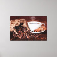 Café Aroma Aquarellfarben Wand an Wand Kunst