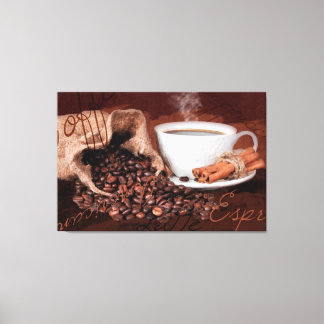 Café Aroma Aquarellfarben Wand an Wand Kunst