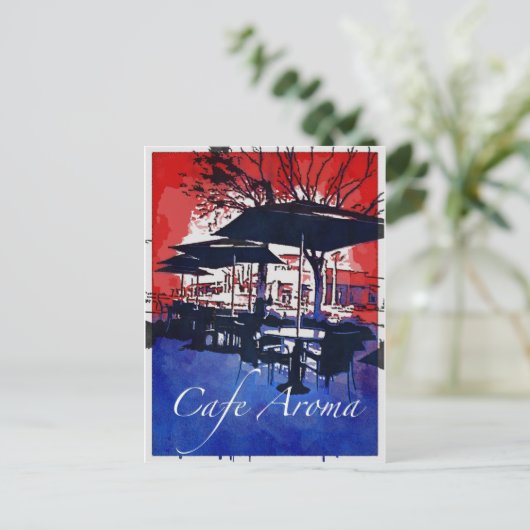 Café Aroma Piazza della Riforma Postkarte (Stehend Vorderseite)