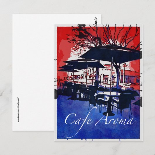 Café Aroma Piazza della Riforma Postkarte (Vorne/Hinten)