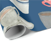 Café-Atmosphäre Geschenkpapier (Rolleneckpunkt)