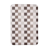 Cafe Au Lait checkerboard pattern Badematte (Vorderseite Vertikal)