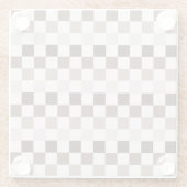Cafe Au Lait checkerboard pattern Glasuntersetzer (Rückseite)