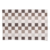 Cafe Au Lait checkerboard pattern Kissenbezug (Vorderseite-Links)