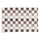 Cafe Au Lait checkerboard pattern Kissenbezug (Vorderseite-Rechts)