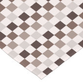 Cafe Au Lait checkerboard pattern Kurzer Tischläufer (Ecke)