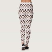 Cafe Au Lait checkerboard pattern Leggings (Rückseite)