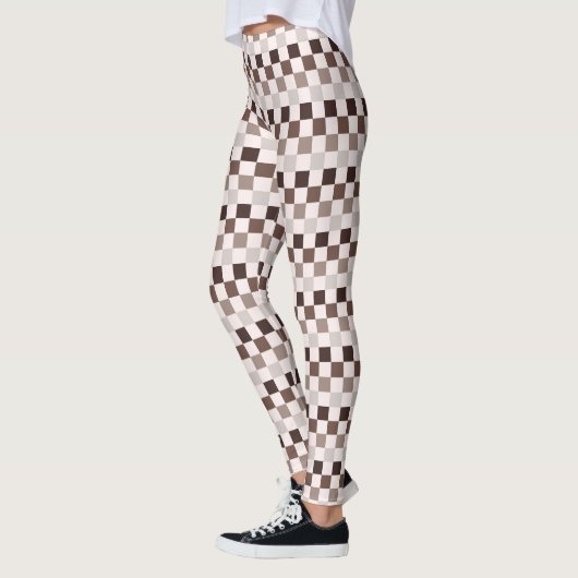 Cafe Au Lait checkerboard pattern Leggings (Links)