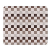 Cafe Au Lait checkerboard pattern Schneidebrett (Vorderseite)