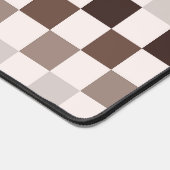 Cafe Au Lait checkerboard pattern Schreibtischunterlage (Ecke)