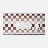 Cafe Au Lait checkerboard pattern Schreibtischunterlage (Tastatur & Maus)