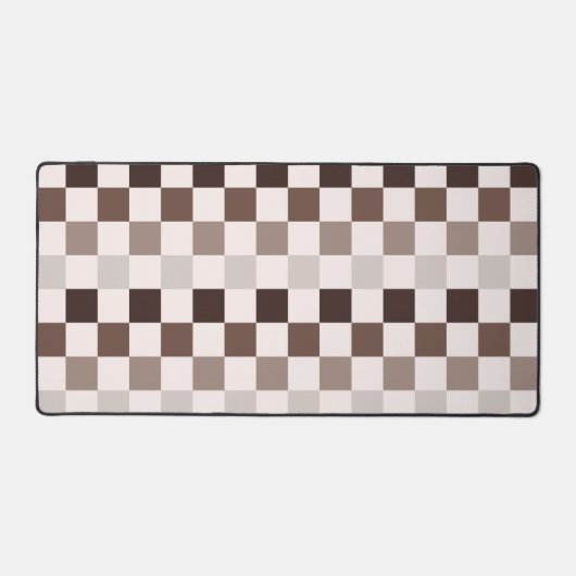 Cafe Au Lait checkerboard pattern Schreibtischunterlage (Vorderseite)