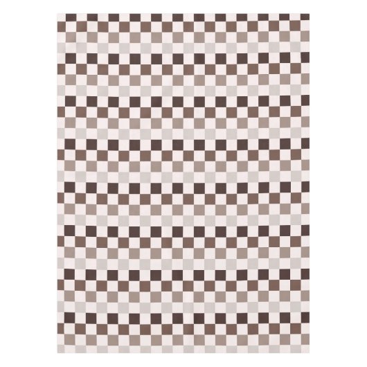 Cafe Au Lait checkerboard pattern Tischdecke (Vorderseite)