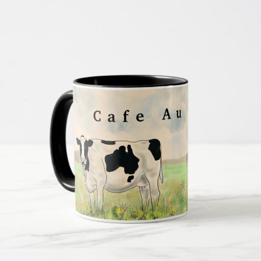 Cafe Au Lait Cow Tasse (Vorderseite Links)