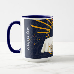 Café au Lait Deco Pariser Bistro Personalisiert Tasse