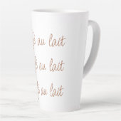 Café au lait | Einfache Stilschrift Typografie Milchtasse (Rechte Ecke)