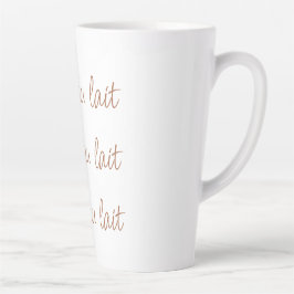 Café au lait | Einfache Stilschrift Typografie Milchtasse