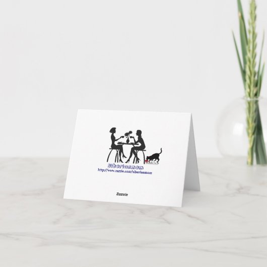 Cafe Au Lait Note Cards Karte (Rückseite)