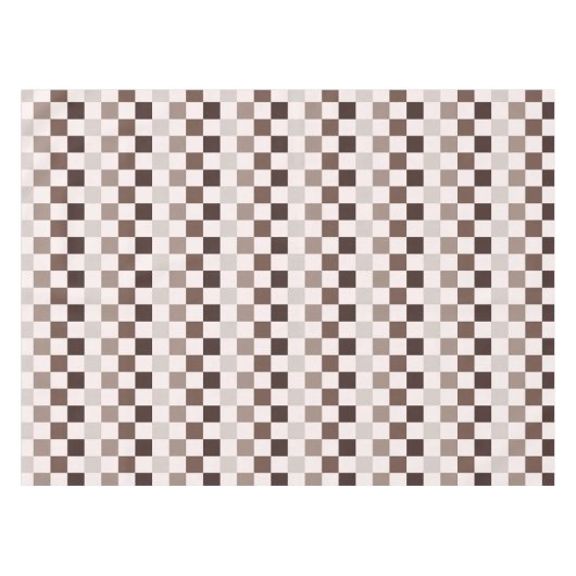 Cafe Au Lait Schachbrettmuster Tischdecke (Vorderseite (Horizontal))