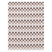 Cafe Au Lait Schachbrettmuster Tischdecke (Vorderseite)