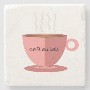 Café au Lait Stone Tile Steinuntersetzer