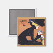 Cafe Aulait, französisches Viertel Magnet (Vorderseite/Rückseite)