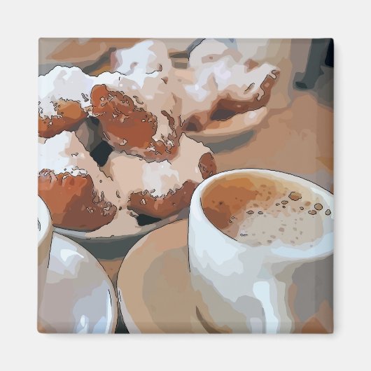 Café Aulait, New Orleans Kaffee Magnet (Vorne)