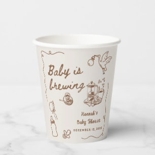 Café-Baby wird gerade gebraut Baby-Party Pappbecher