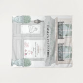 Café Bakery Patisserie Grau Hintergrund Wandteppich (Vorderseite (Horizontal))