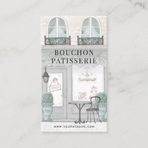 Café Bakery Patisserie Gray Business Card Visitenkarte
