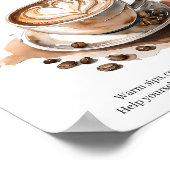 Café-Bar Braut-Baby-Hochzeitsdusche Poster (Ecke)