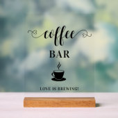 Café-Bar-Hochzeit-Acrylschild Acrylschild (Neutral)