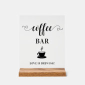 Café-Bar-Hochzeit-Acrylschild Acrylschild (Vorderseite)