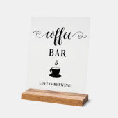 Café-Bar-Hochzeit-Acrylschild Acrylschild (Winkel)