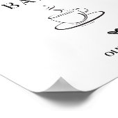 Café-Bar-Hochzeitsskript-Schild Poster (Ecke)