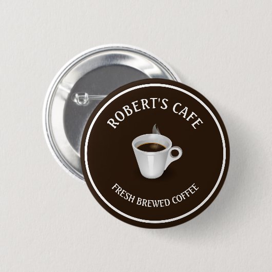 Café Barista Custom Button (Vorne & Hinten)